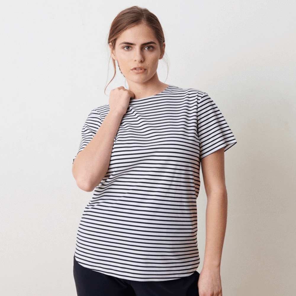 ADAY Made it T-Shirt. Striped t-shirt.